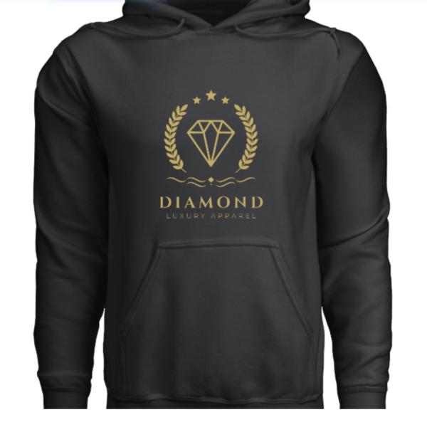 Diamond Luxury Hoodie - Gold Logo